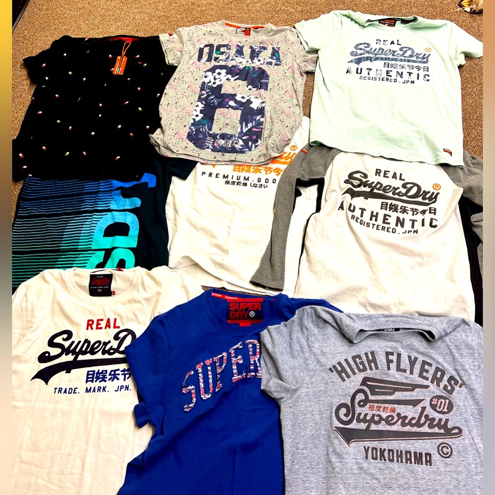 9 Super Dry tshrts and pullovers